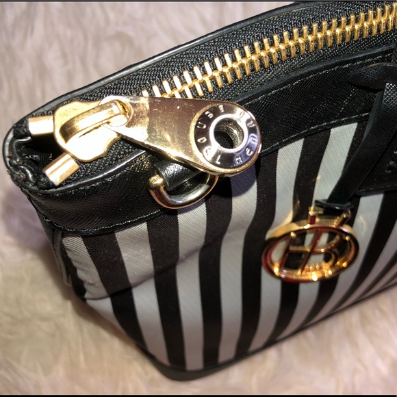 HP 🌺RARE stripe large satchel with long strap🌺 - Picture 10 of 13
